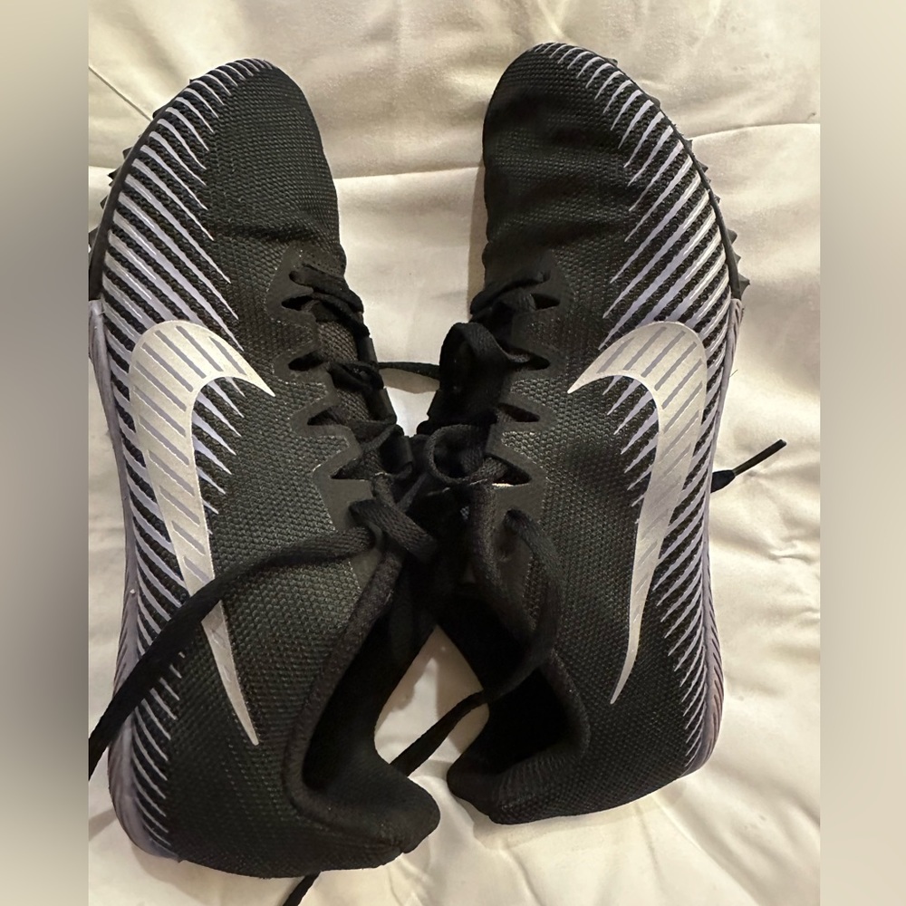 Nike Zoom Rival M 9 spikes Black and Silver Breathable mesh